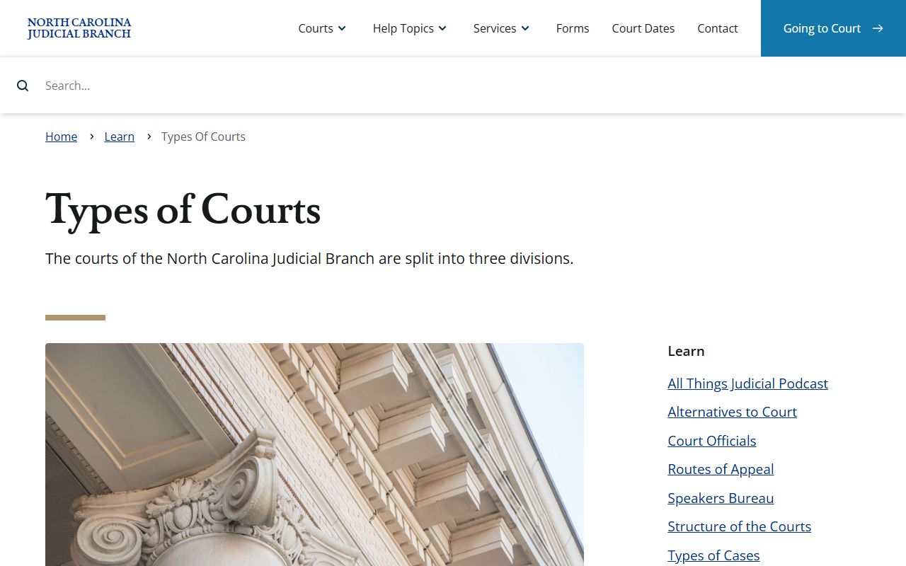 Alexander County court dockets North Carolina court types