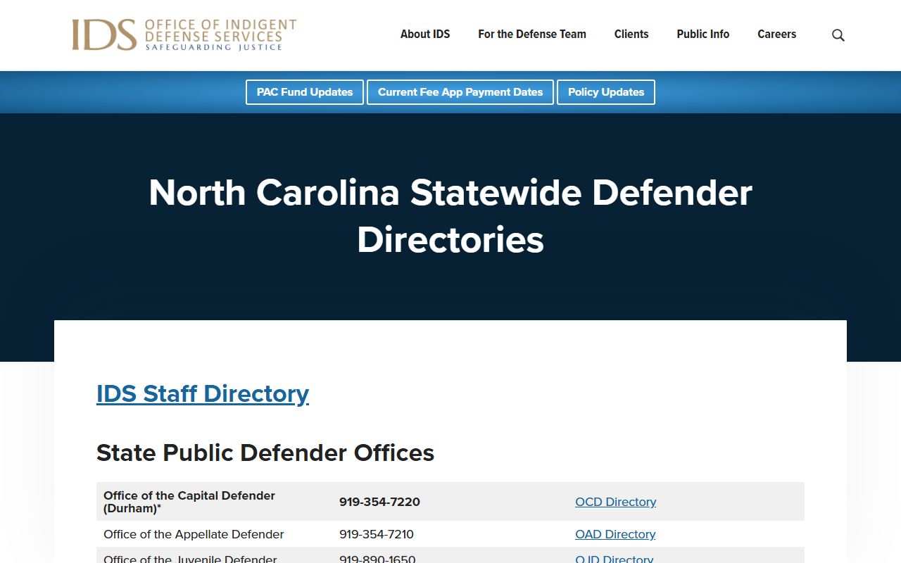 Alexander County criminal court records public defender directory