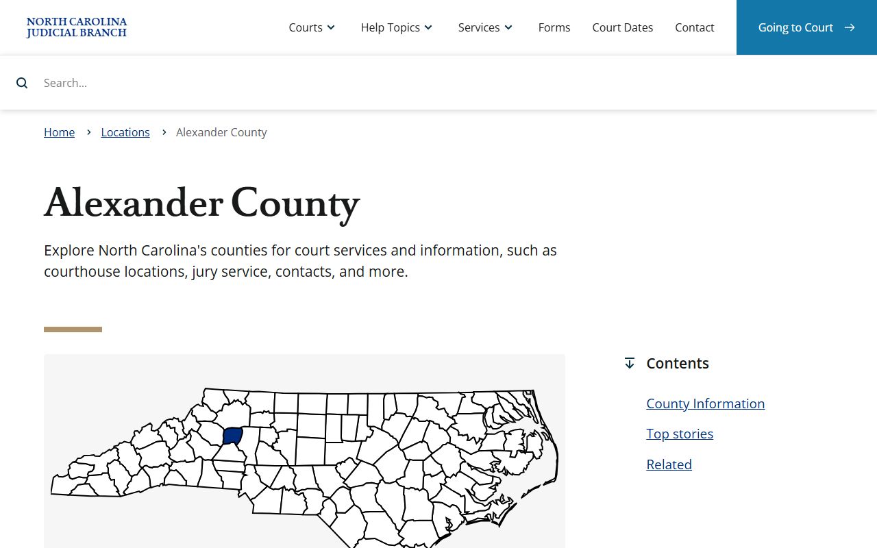 Alexander County court records Judicial Branch county page