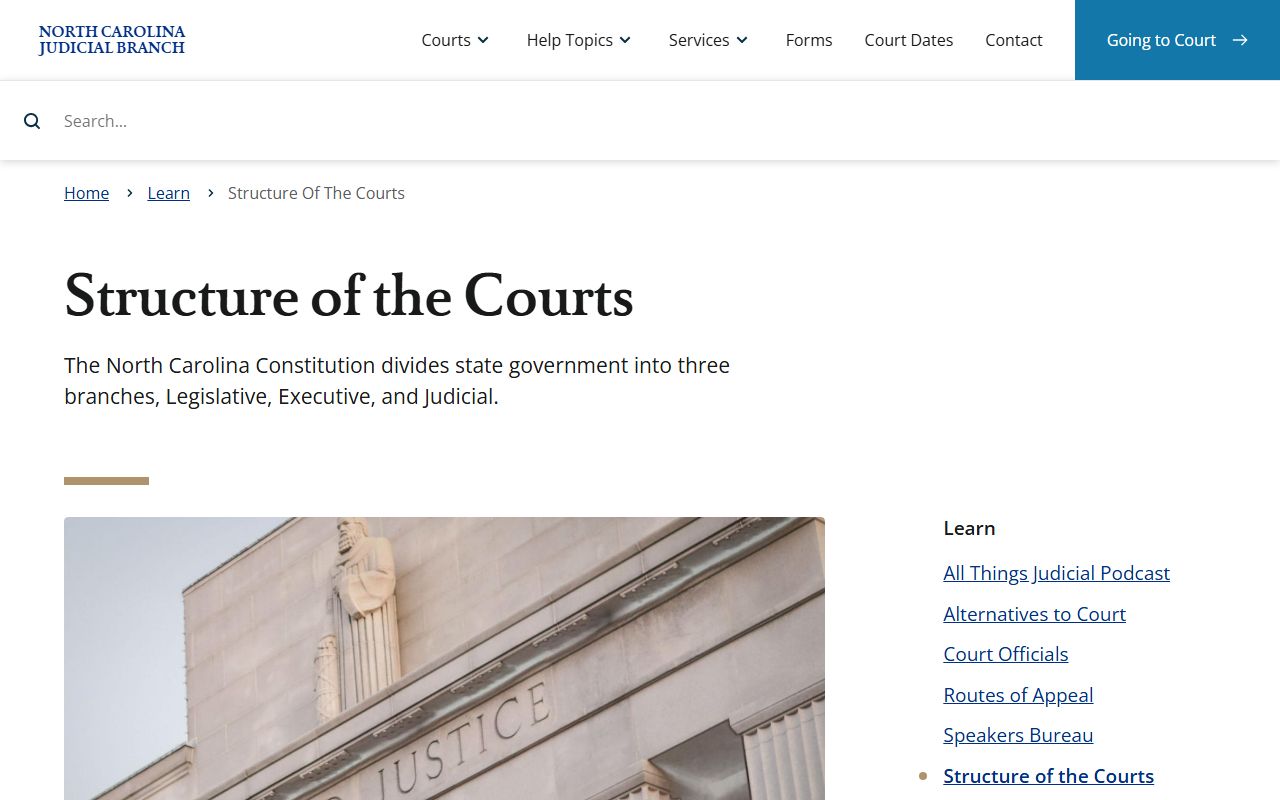Alexander County court records North Carolina court structure