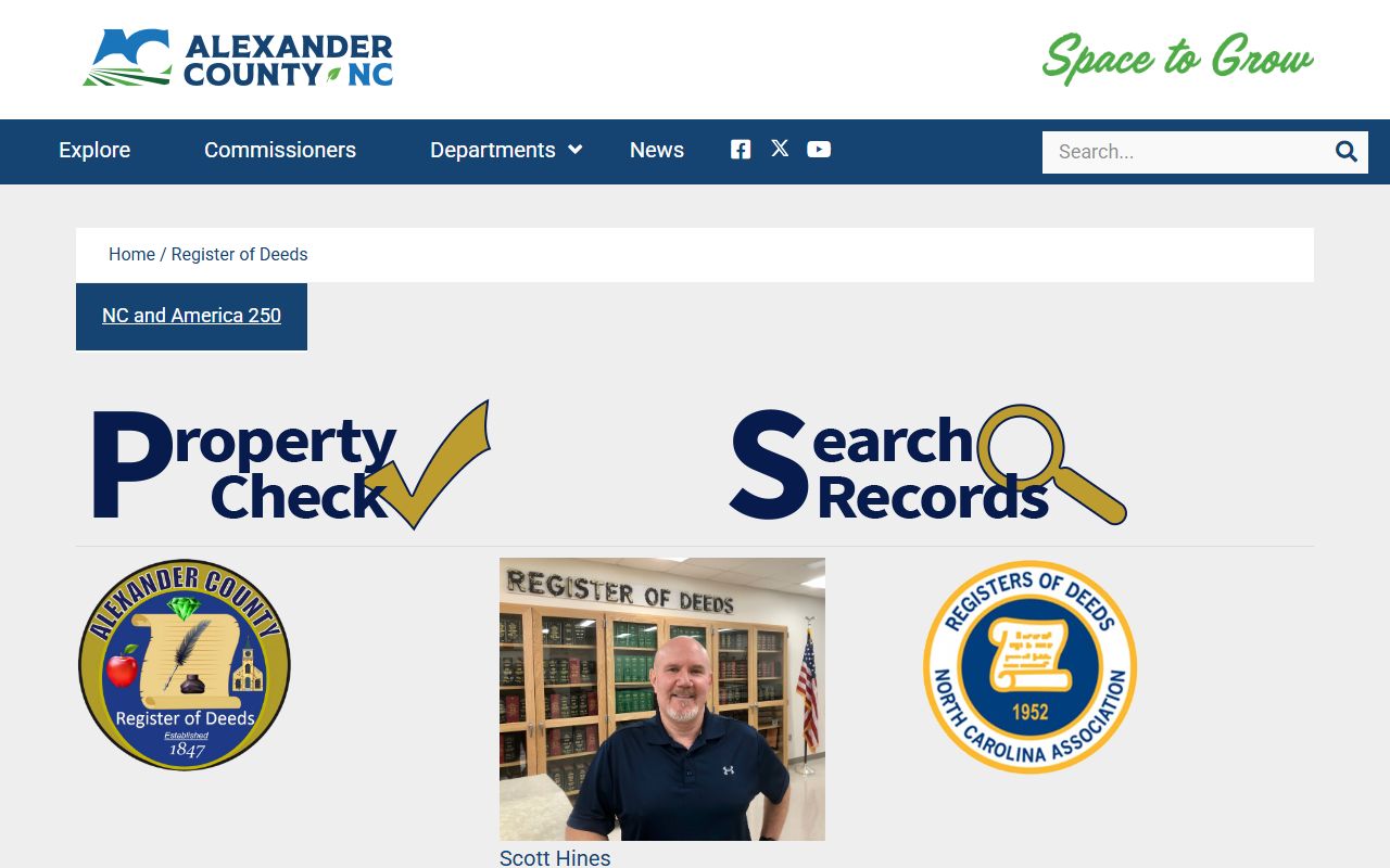 Alexander County court records Register of Deeds