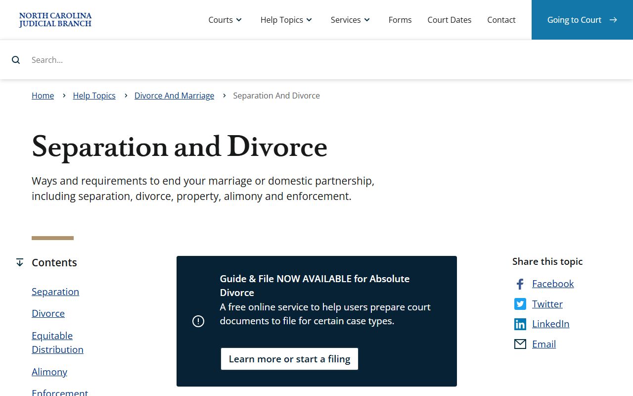 Alexander County divorce records North Carolina divorce help