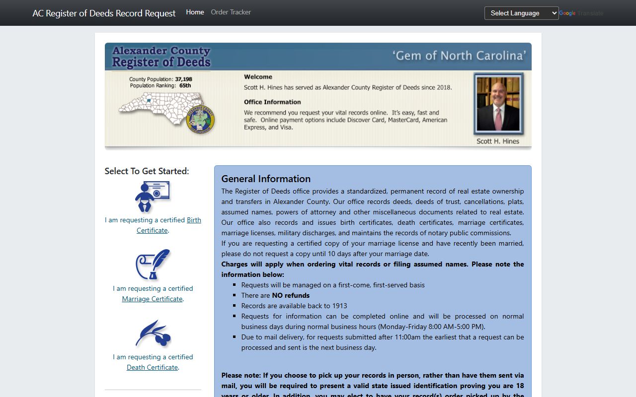 Alexander County marriage records Permitium order portal